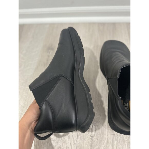 GBX Boots Mens Size 12 Black Leather Slip On Chelsea Ankle Square Toe Comfort - Picture 7 of 9